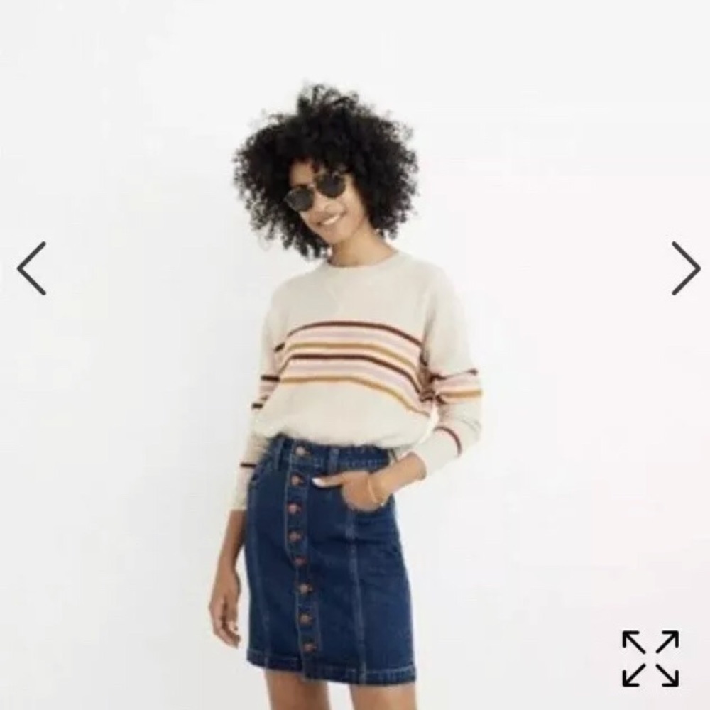 Madewell button mini skirt Pfeiffer wash size 27